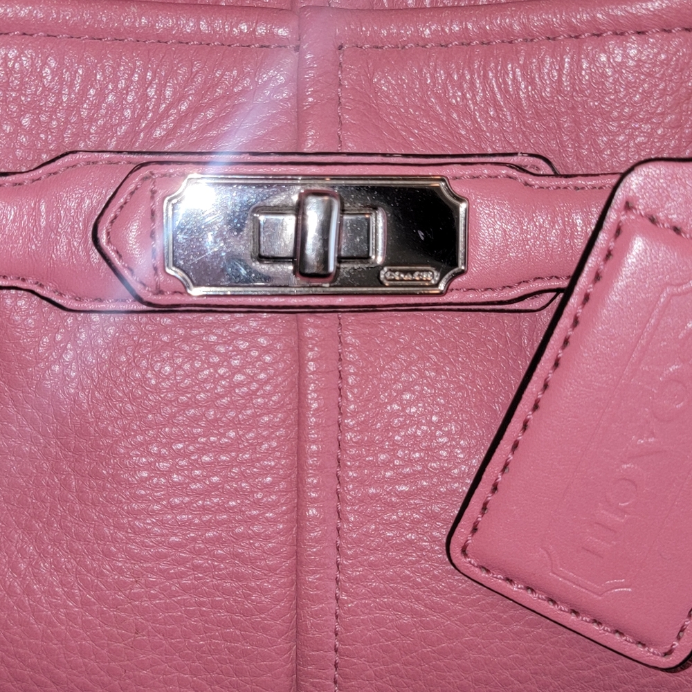🔥 Coach Jaylen Pink Leather Carryall  M1173 - 18955 - Picture 4 of 15